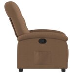vidaXL Fauteuil inclinable Marron Tissu