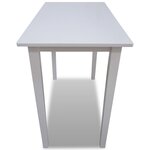 vidaXL Table de bar en bois Blanc