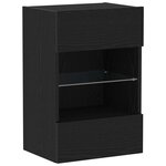 vidaXL Meuble TV Noir 40 x 30 x 60 5 cm Bois d'ingénierie