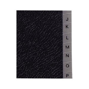 Trieur couverture noire grainée 26 compartiments alphabétiques