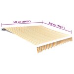 vidaXL Toile d'auvent Orange et blanc 500x300 cm