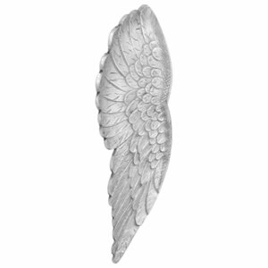 vidaXL Sculpture d'ailes Argent 17 x 5 x 59 cm Aluminium