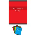 Cahier TP 17x22cm 24p+24p grands carreaux/uni blanc 70g/90g coloris aléatoires CONQUÉRANT