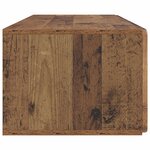 vidaXL Meuble TV mural 98 x 41 x 30 cm Bois ancien Bois d'ingénierie
