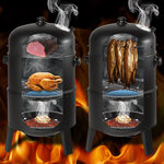 Tectake Barbecue vertical 3 en 1 fumoir