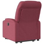 vidaXL Fauteuil inclinable électrique rouge bordeaux tissu