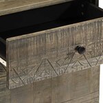 vidaXL Table de chevet gris clair 50x33x60 cm bois de manguier massif