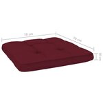vidaXL Coussins de palette lot de 2 rouge bordeaux tissu