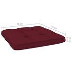 vidaXL Coussins de palette 2 Pièces rouge bordeaux tissu