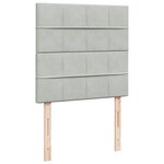 vidaXL Sommier à lattes de lit et matelas Gris clair 100x200cm Velours