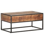 vidaXL Table basse 90x50x40 cm Bois d'acacia brut