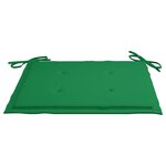 Vidaxl chaises de jardin 2 pièces avec coussins vert bois de teck massif