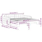 vidaXL Lit de jour avec gigogne et matelas jaune 100x200 cm velours