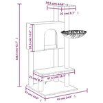 vidaXL Arbre à chat avec griffoirs en sisal Gris clair 108 5 cm