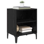 vidaXL Cabinet de chevet Chêne noir 40 x 30 x 50 cm Bois d'ingénierie