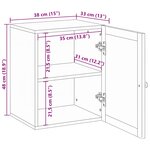 vidaXL Cabinet de Salle de Bain Suspendu Marron 38 x 33 x 48 cm