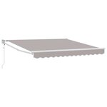 vidaXL Auvent Rétractable Gris clair 350 x 250 cm