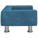 vidaXL Canapé pour enfants bleu 50x40x26 5 cm velours