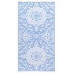 vidaXL Tapis d'extérieur ARAKIL Bleu azuré 80x150 cm PP
