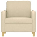 vidaXL Fauteuil Crème 60 cm Tissu