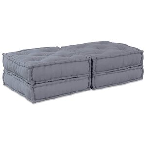 vidaXL Unité de canapé modulaire 2 Pièces Gris 140 x 70 x 36 cm Tissu