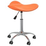 vidaXL Chaise pivotante de salle à manger Orange Similicuir