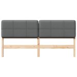vidaXL Tête de lit capitonnée Marron et gris clair 200 cm Pin massif