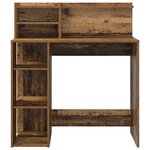 vidaXL Bureau avec rangement Bois Ancien 90 x 48 x 101 5 cm
