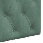 vidaXL Tête de lit suspendue Avec lumière LED Vert Mer Velours