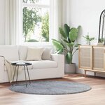 vidaXL Tapis Shaggy à poils longs NAVARRA gris clair 160x160 cm