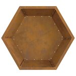 vidaXL Braise Marron 75 x 75 x 28 cm Acier résistant aux intempéries