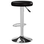 vidaXL Tabourets de bar lot de 2 noir similicuir