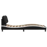 vidaXL Cadre de lit avec LED sans matelas noir et blanc 80x200 cm