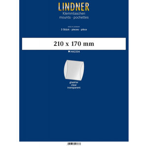 Bandes double soudure 210 x 170 mm pour blocs de timbres. Fond - Transparent