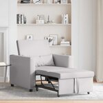 vidaXL Canapé Lit Simple Gris nuage 90 x 165 x 87 cm tissu