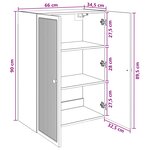 vidaXL Armoire Murale 66 x 34 5 x 90 cm Bois d'ingénierie