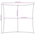 vidaXL Parasol en tissu oxford carré 3 6 x 3 6 m beige