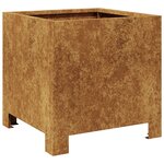 vidaXL Jardinière 30x30x30 cm acier corten