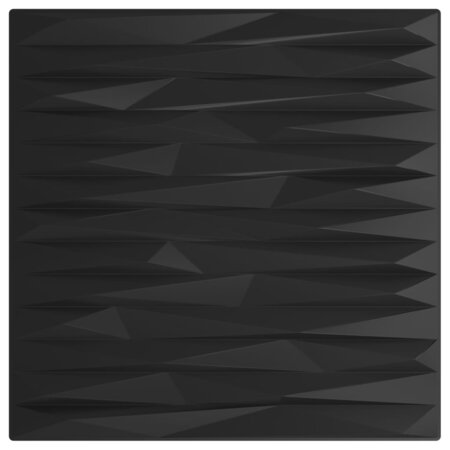 vidaXL Panneaux muraux 12 Pièces noir 50x50 cm XPS 3 m² pierre
