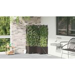 vidaXL Pots de jardin Marron 80 x 80 x 142 cm Acier