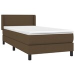 vidaXL Sommier à lattes de lit avec matelas Marron foncé 90x190 cm