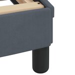 vidaXL Cadre de lit Dover gris foncé 152x203 cm velours