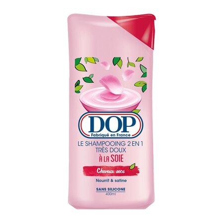 DOP Le Shampooing 2 en 1 Très Doux à la Soie Sans Silicone 400ml (lot de 4)