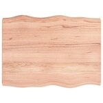 vidaXL Dessus de table bois massif traité bordure assortie