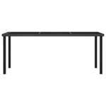 vidaXL Table à dîner de jardin Noir 180x70x73 cm Résine tressée