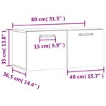 vidaXL Armoire murale sonoma gris 80x36 5x35 cm bois d'ingénierie