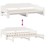 vidaXL Lit de jour et lit gigogne sans matelas 80x200 cm bois massif
