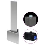 vidaXL Fontaine de jardin Argenté 37 7x32 6x110 cm Acier inoxydable