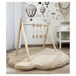 Tapis de jeu nuage en peluche beige