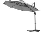 Parasol jardin "sun" - rond - ø 3.5 m - gris